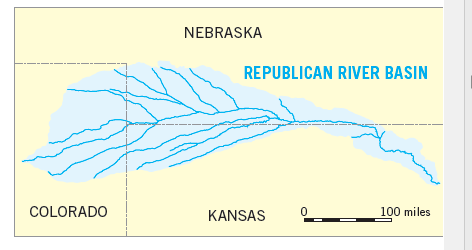 NEBRASKA
REPUBLICAN RIVER BASIN
COLORADO
KANSAS
100 miles
