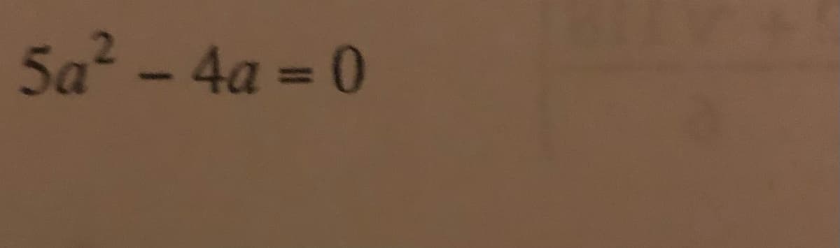 5a²-4a=0