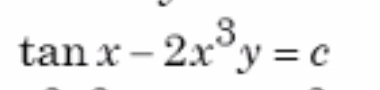 tan x-2x³y = c