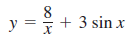 8
+ 3 sin x
y = I
