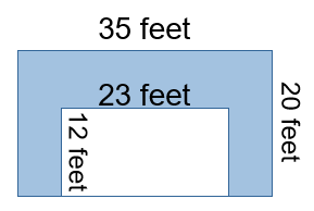 35 feet
23 feet
20 feet
12 feet
