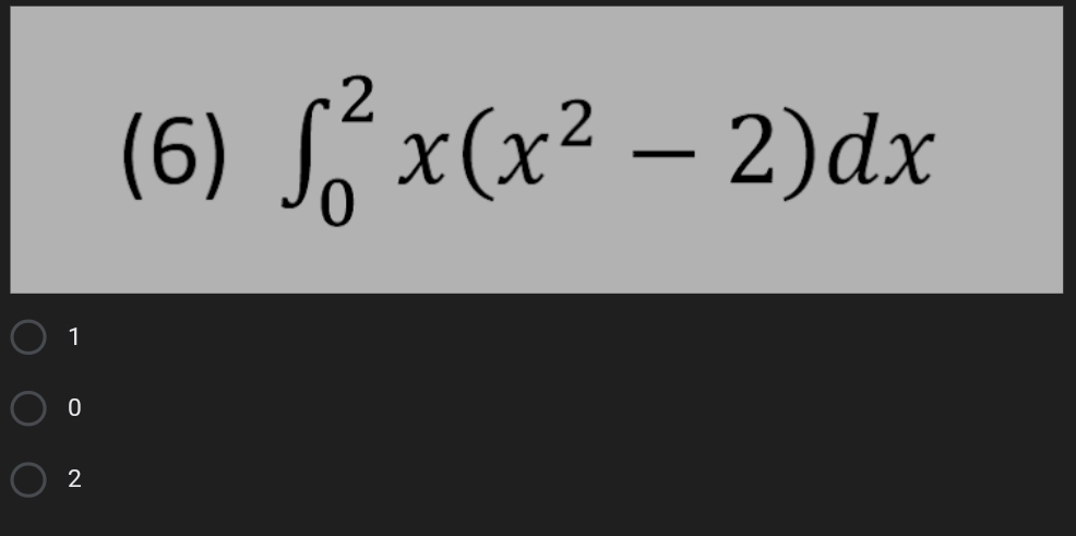 2
(6) S x(x² – 2)dx
1
2
