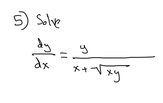 5) Solve
きy
dx
ニ
メ+ー
