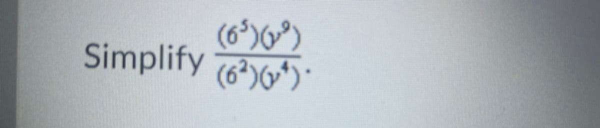 (6*)6°)
Simplify 6)6*):
