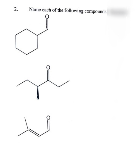 2.
Name each of the following compounds