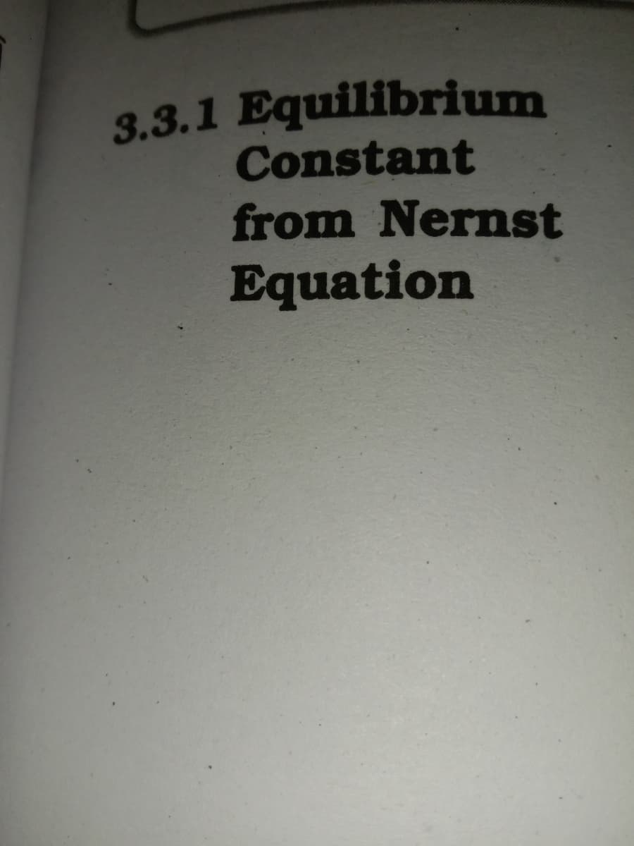 Equilibrium
Constant
from Nernst
Equation
