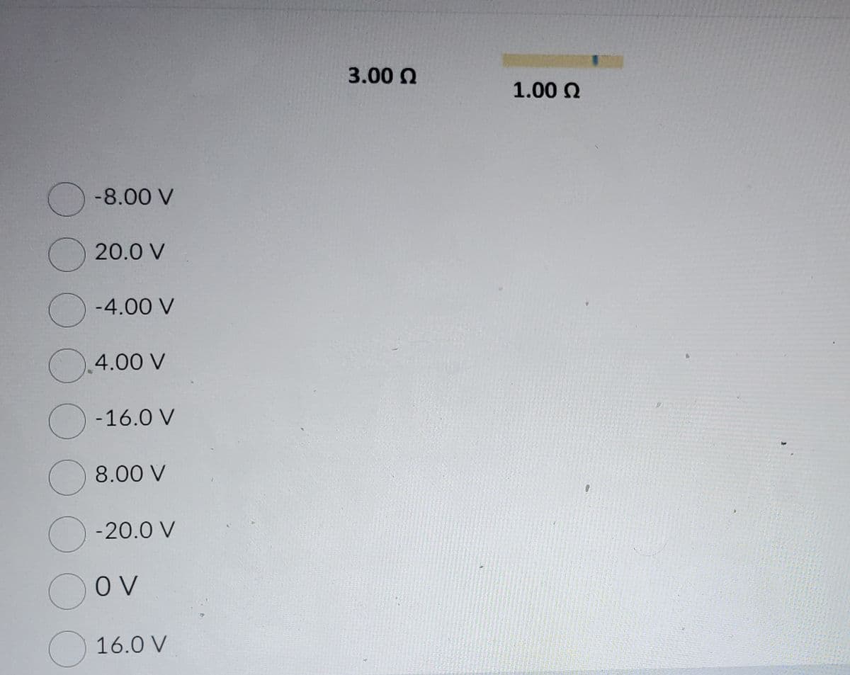 O-8.00 V
20.0 V
O
O.4.00 V
O-16.0 V
O
-4.00 V
8.00 V
-20.0 V
O ov
16.0 V
3.00 Ω
1.00 Ω