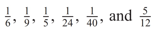 1
아,, , , , and
1
9 5
40⁹
5
12