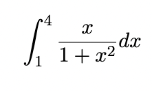 1
4
X
1+x²
2
dx