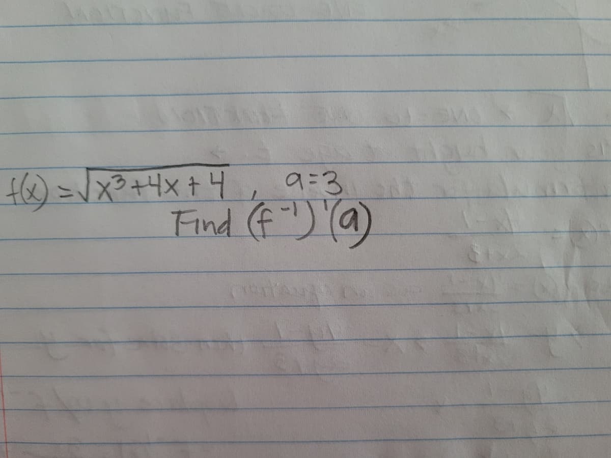 , 9:3
Find (f") (@)
16) = Vx²+4x +4
9=3
