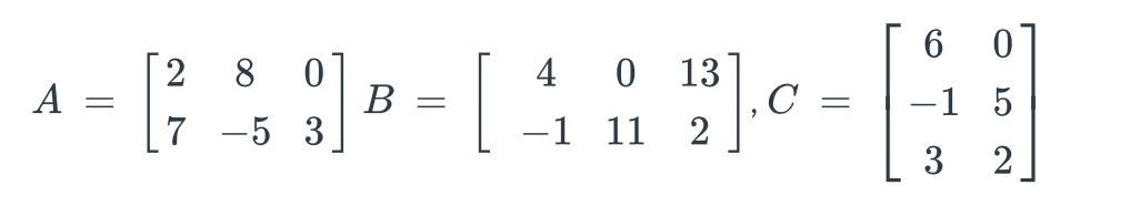 6
8
4 0 13
А
С —
2
-1 5
В -
7 -5 3
-1 11
3
