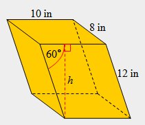 10 in
8 in
60°
\12 in
