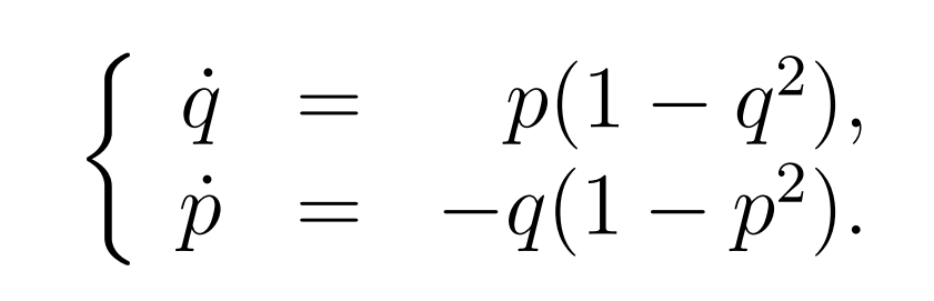 q
p
p(1 – q²),
-q(1 - p²).