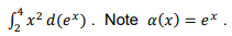 Sx² d(e*). Note a(x) = e* .
