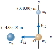 (0, 3.00) m
F12
(-4.00, 0) m
F
32
m2
mg
