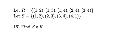 16) Find So R
