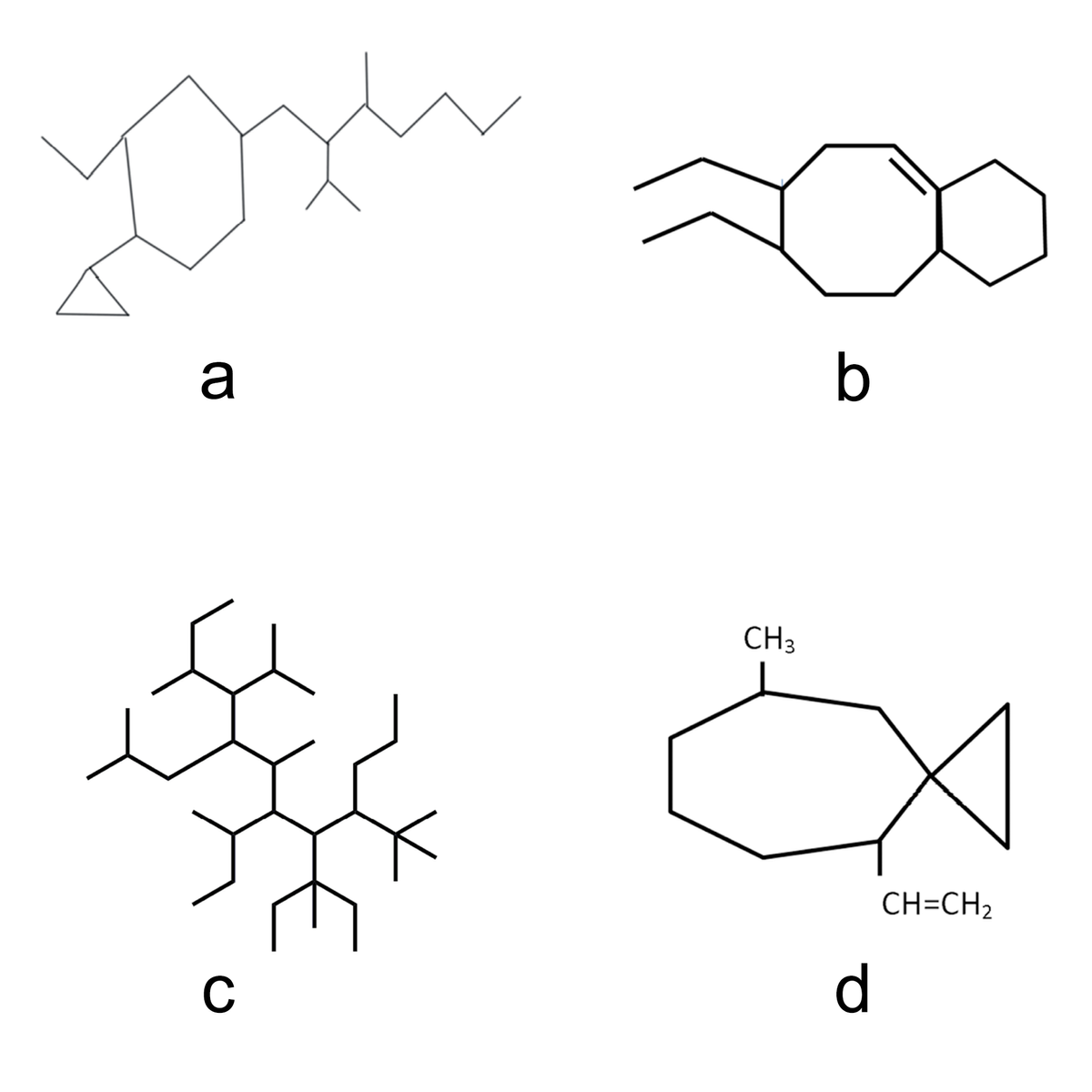 b
CH3
CH=CH2
C
d
