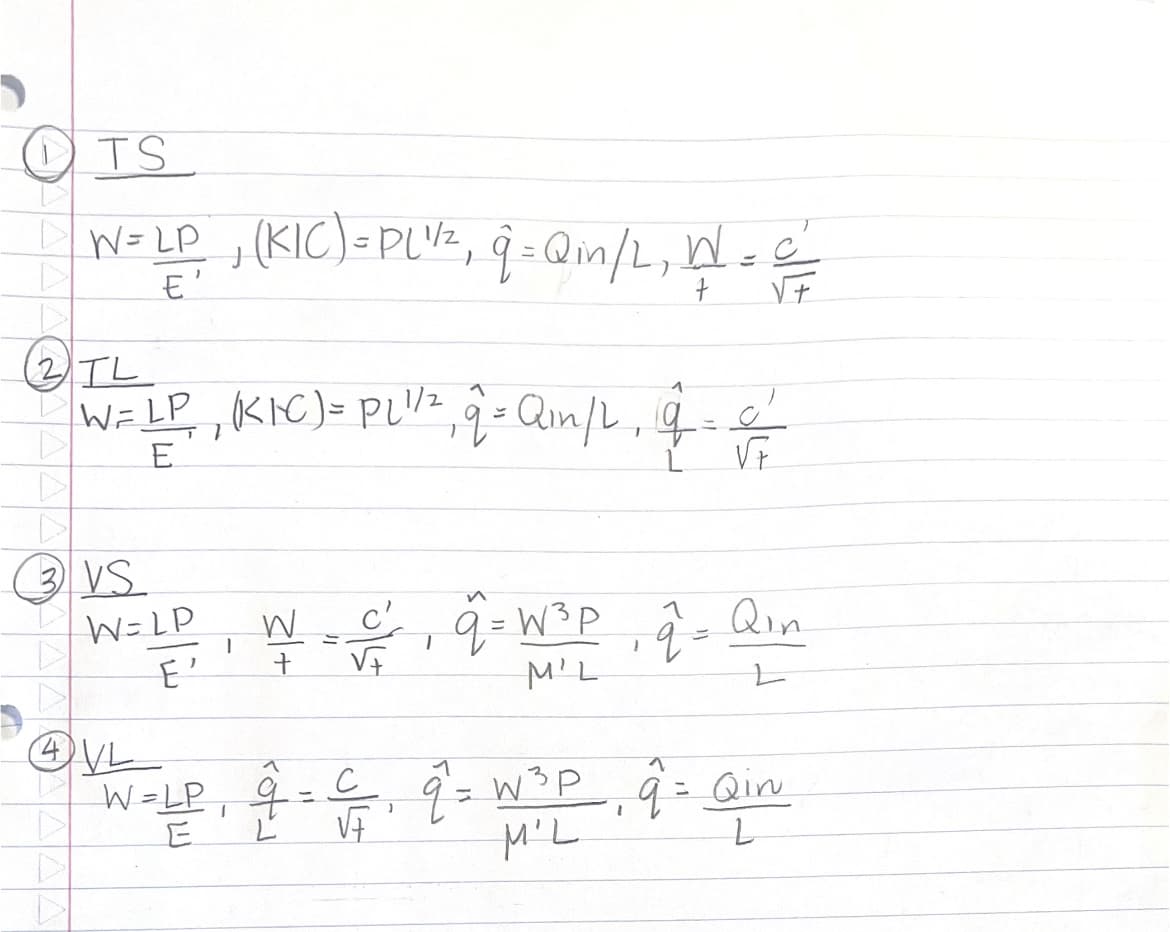 Po
TS
| W=LP₁ (KIC) =PL¹/₂²₁ 9 = Qin/2, N =
E'
c
7
+
IL
-
W = LP₁ (KIC) = PL¹/²₂ 9 = Q₁n/2, 19
L
E
ان
VF
3VS
1
c'
W=LD W €²₁ 9=W³P 2 - Qin
q=
1
1
q
E'
+ VF
M'L
L
1
W=LP 9 = C₁ q = W³P, 9 = Qin
q
드
E
VF
M'L
L