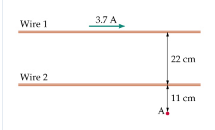 3.7 A
Wire 1
22 cm
Wire 2
11 cm
