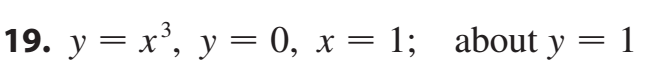 19. y = x', y = 0, x = 1; about y
1
||
