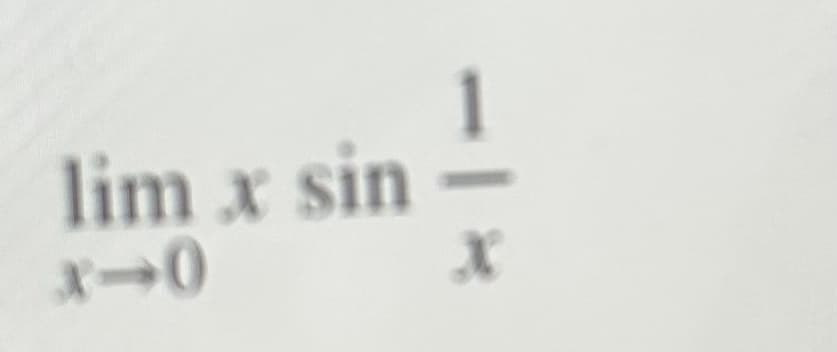 lim x sin
3-0
X