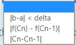 |b-al < delta
|f(Cn) - f(Cn-1)|
|Cn-Cn-1|
