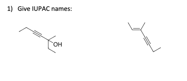 1) Give IUPAC names:
ОН