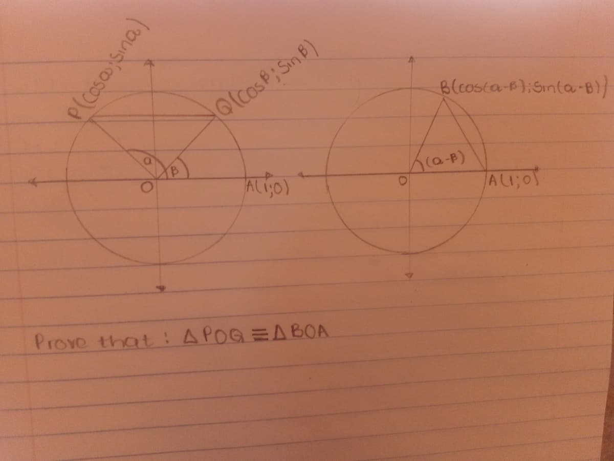 (CosP; Sin B)
Blcosta-B);Sinta-B)
घा
ALI;O
Prove that:APOG=ABOA
