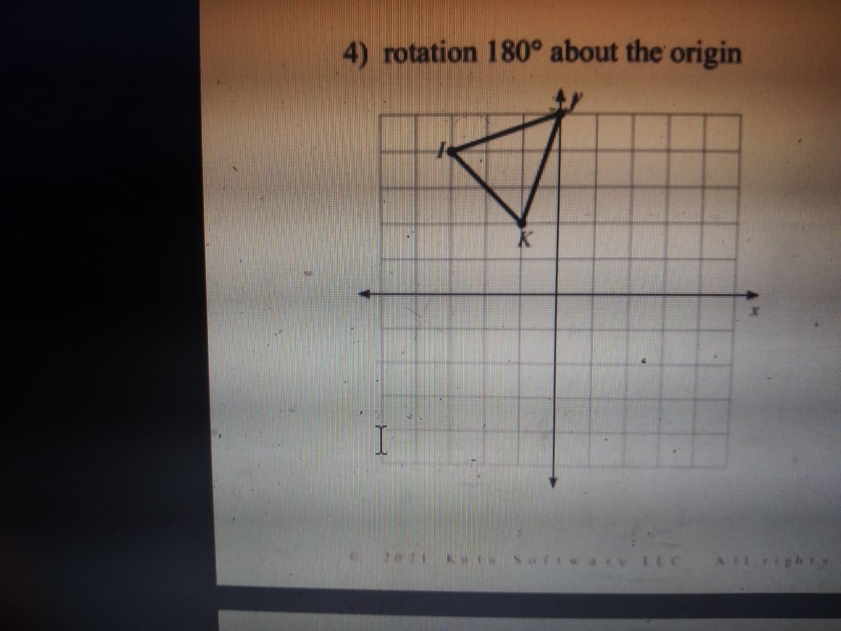 4) rotation 180° about the origin
I.
2021 K ta
