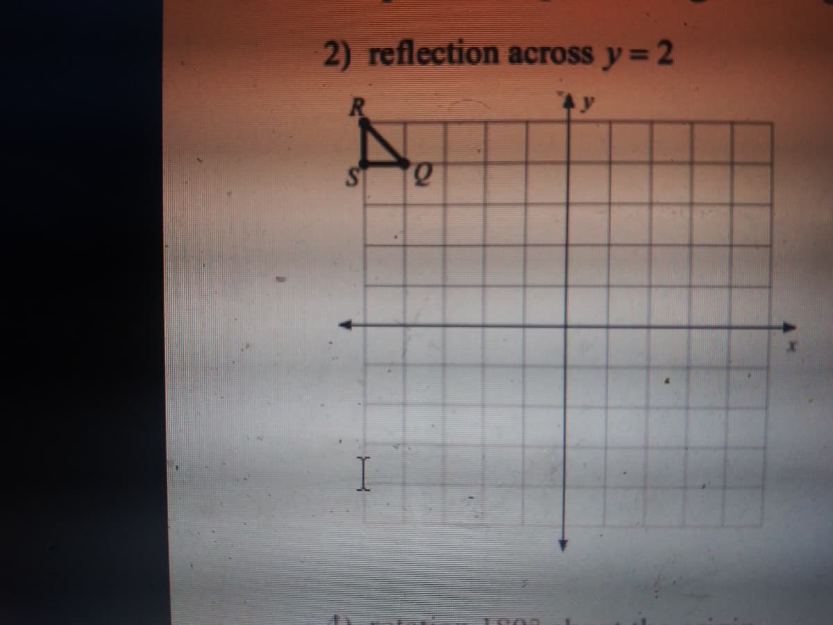 2) reflection across y = 2
