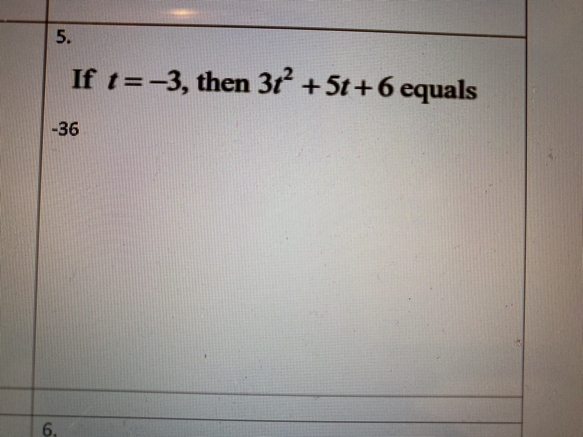 If t=-3, then 3r +5t+6 equals
-36
