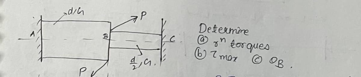 Determine
O gn torques
6) 7 mor
B
O OB.
