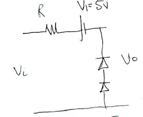 Vi
R
-ли
V₁= 5v
A Vo