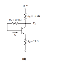 R₂-20 k
ww
+5 V
(d)
Re=10 k
-ovc
Ve
Rg=2kQ2