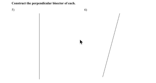 Construct the perpendicular bisector of each.
5)
