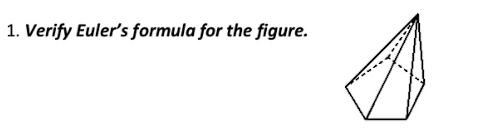 1. Verify Euler's formula for the figure.
