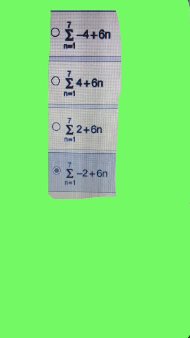 ΟΣ4+6n
n=1
o 4+6n
n-1
Ο Σ 2+6η
n-1
Σ-2+6ηn
n-1
