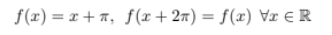 f(x)=x+n, f(x+2) = f(x) Vx ER