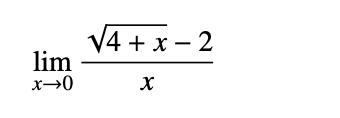 V4 + x – 2
lim
x→0
-
