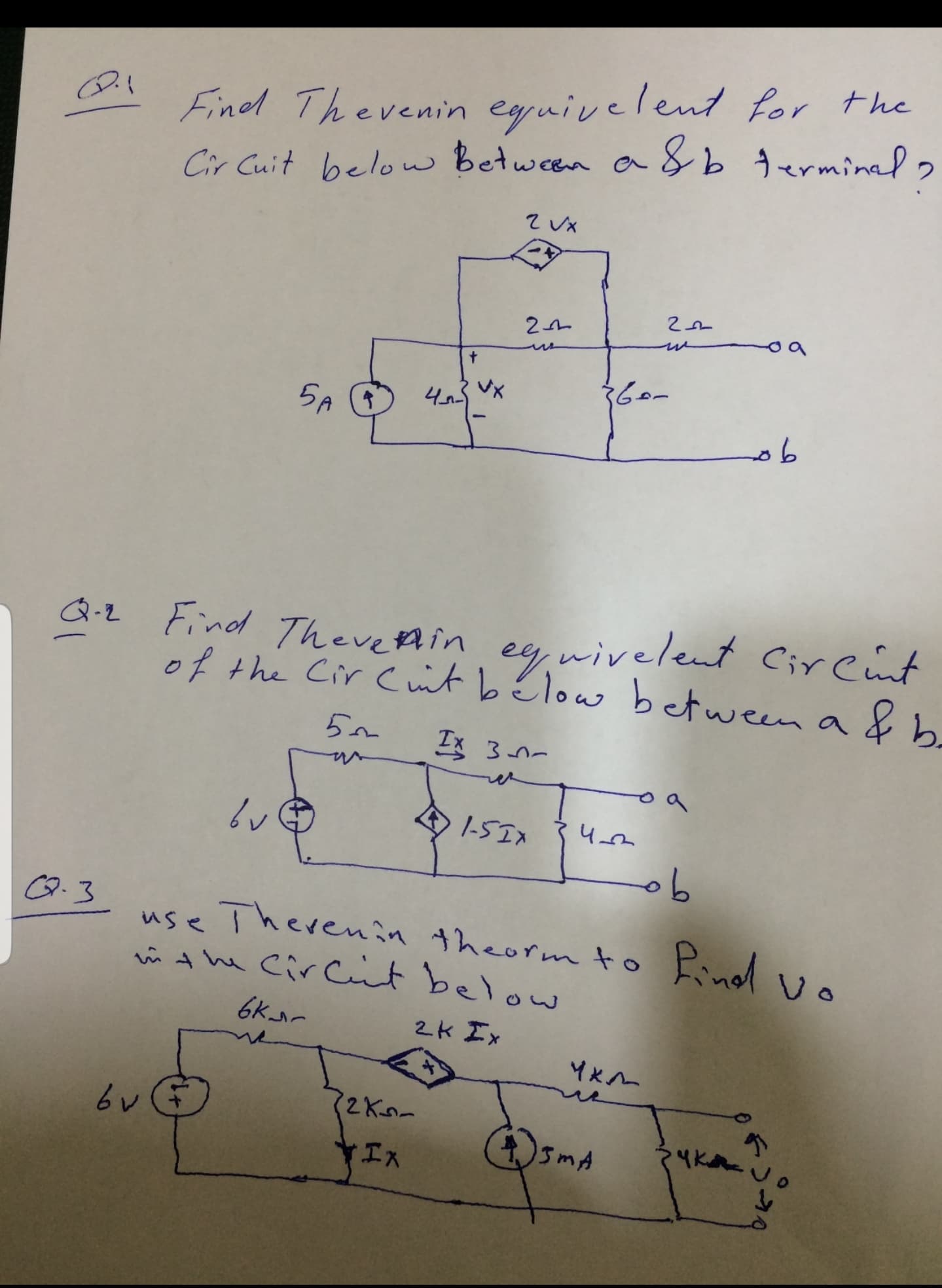 Find Therenin eguivelent for the
Cir Cuit below Between a & b terminad2
360-
5A
