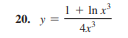 1 + In x
20. у —
4x
