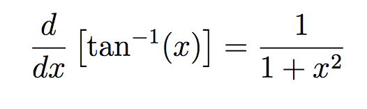 d
1
[tan-(x)]
dx
1+ x2
