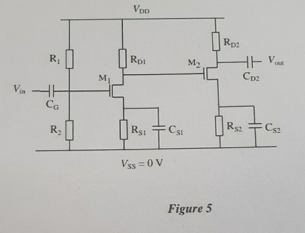 VDD
Rp2
Rp1
HE Vout
M2
Cp2
Vin H
CG
Rs1
Csi
Rs2
Cs2
R2
Vss = 0 V
Figure 5
R,
