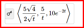 B
5√4 5
2√√t't
10e
-2t