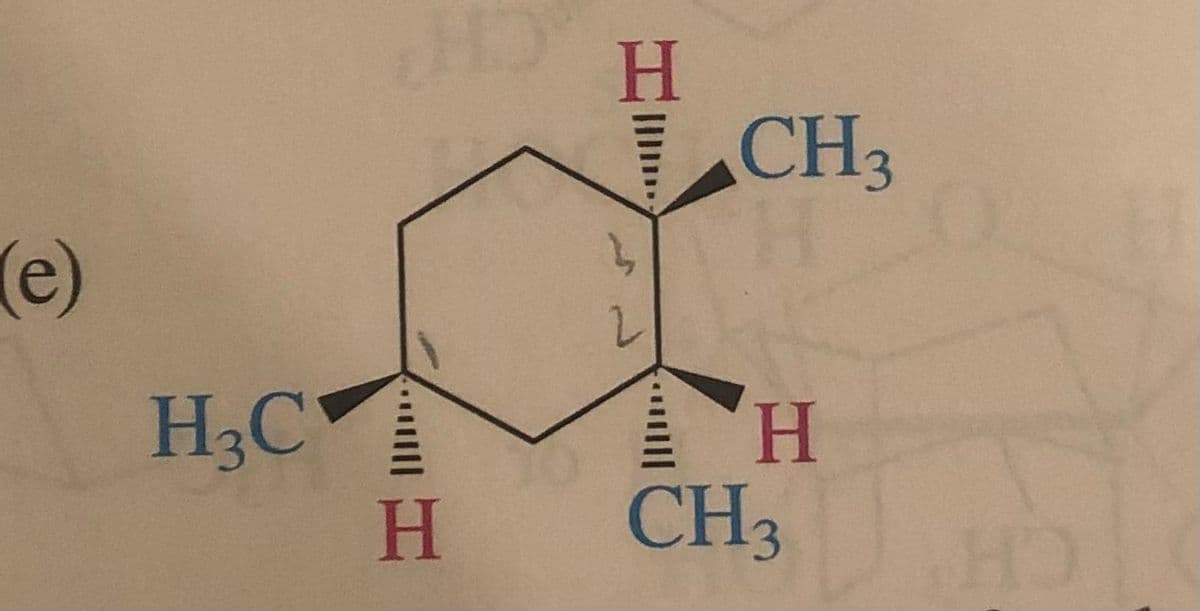 (e)
H3C
HH
Η
2
CH,
ΞΗ
CH3