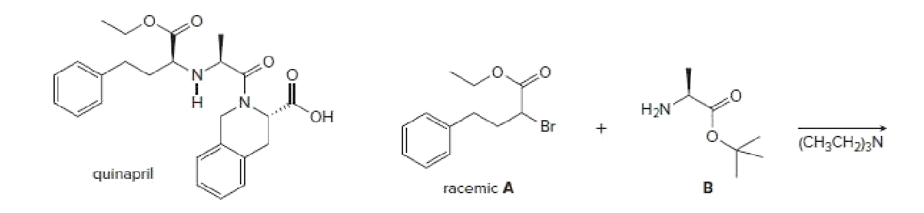 H;N
HO.
Br
(CH3CH2}3N
quinapril
racemic A
