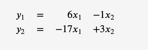 yi
6x1 -1x2
y2
-17х1 +3х2
IL||
