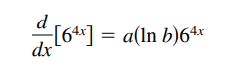 d
[6**] = a(ln b)64*
dx
