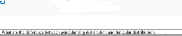 What are the difference between pendular ring distribution and funicular distribution?
