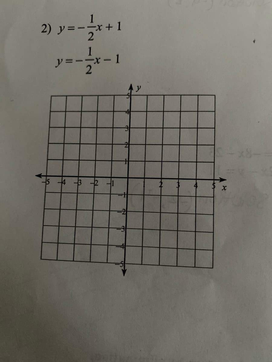 2) y=--x+ 1
1
- 1
y=ー
x8-
45
14
